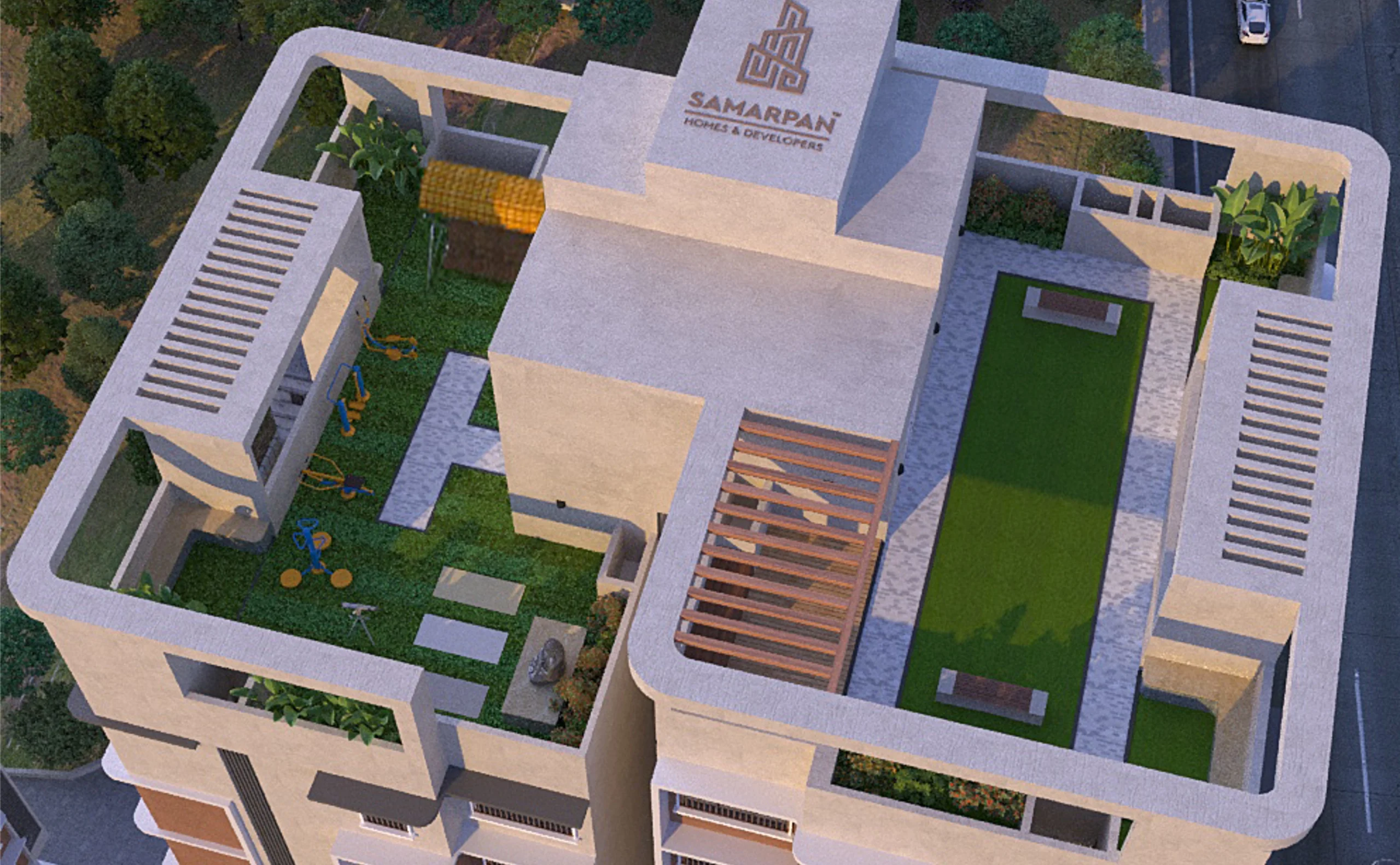 wing B Terrace garden